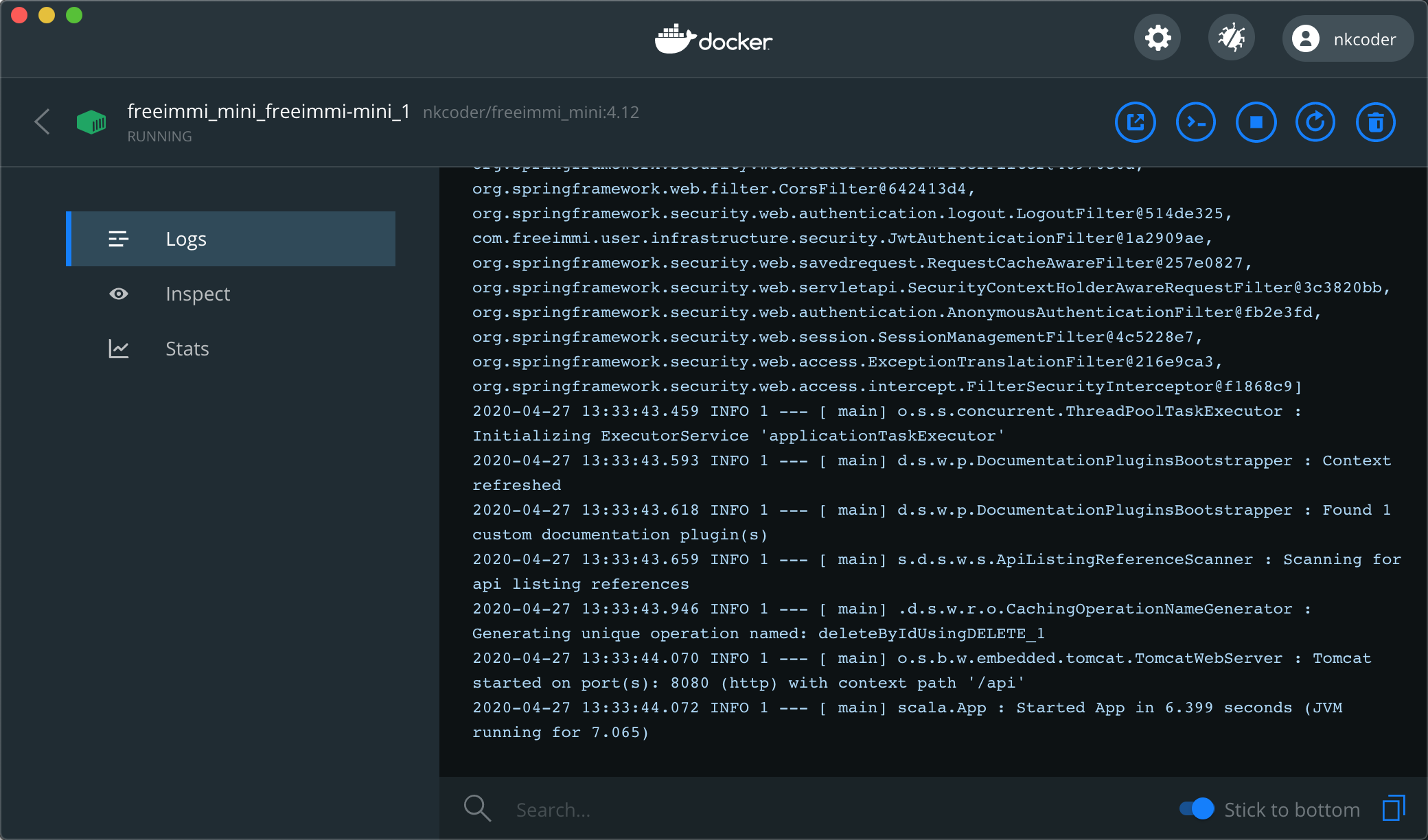 docker-dashboard-log